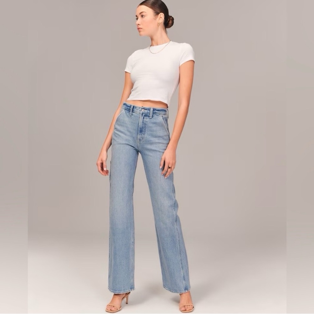 Abercrombie & Fitch Light Women’s Carpenter Jeans 26P Curve Love